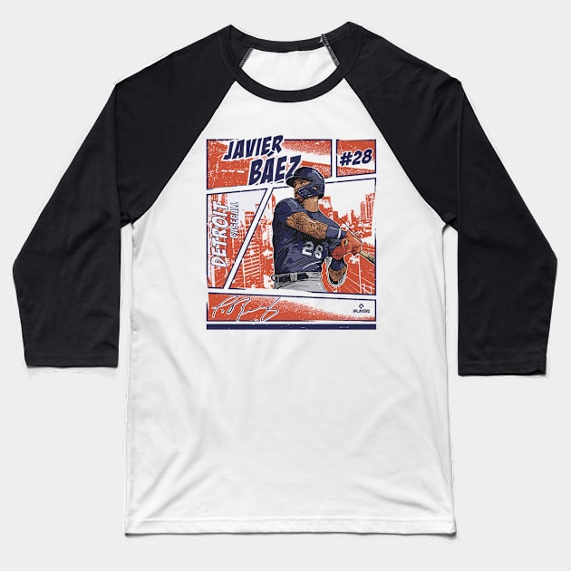 Javier Baez Detroit Comic Baseball T-Shirt by ganisfarhan